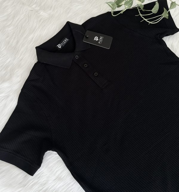 Men’s Waffle Pattern Knit Polo Combo 02 - Image 2