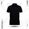 Men’s Waffle Pattern Knit Polo in Black