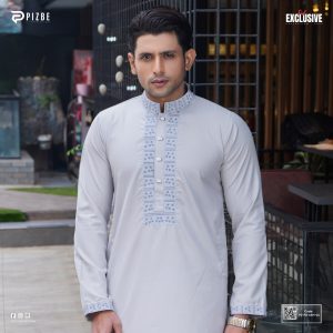 Premium Ash Grey Sophistication Panjabi