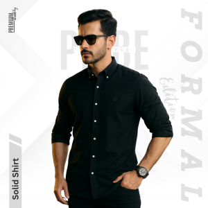 Premium Solid Shirts for Men I Black