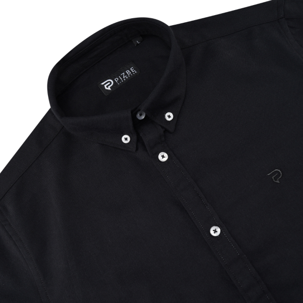 Premium Solid Shirts for Men I Black - Image 2