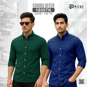 2 pcs Combo | Premium Solid Shirt For Men | Combo-03