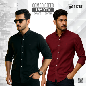 2 pcs Combo | Premium Solid Shirt For Men | Combo-05