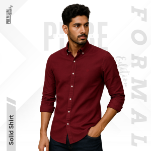 Premium Solid Shirts for Men I Maroon